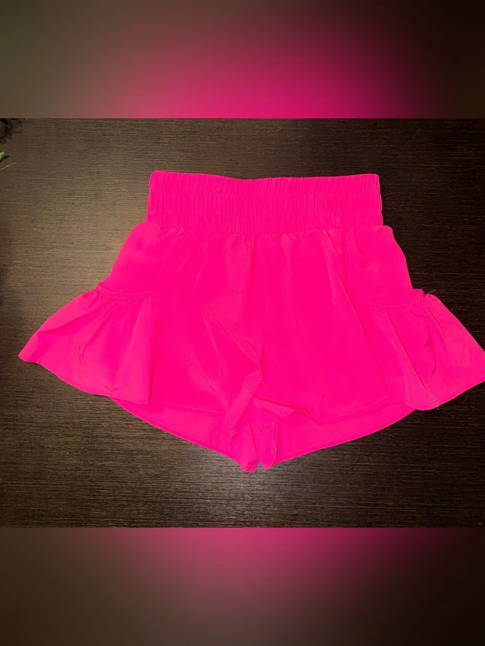 Women’s High-Waist Hot Pink Athletic Shorts With pockets!